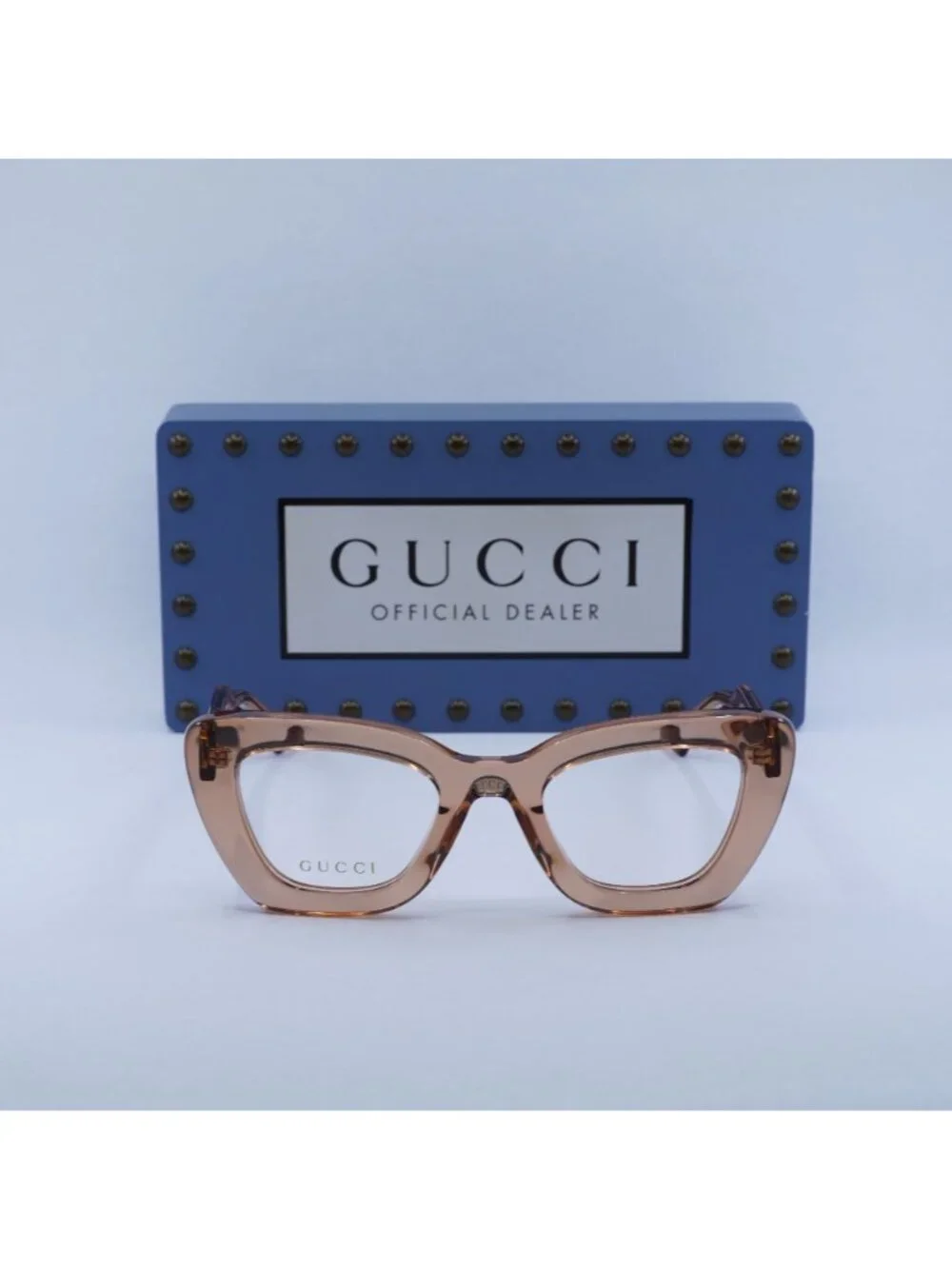 Gucci GG1555O 004 Cat Eye Eyeglasses 50mm - Brown
